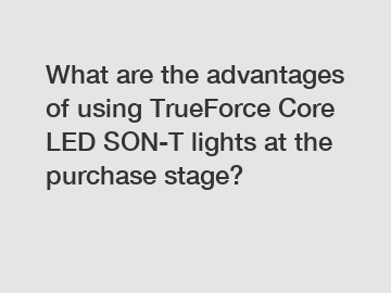 What are the advantages of using TrueForce Core LED SON-T lights at the purchase stage?