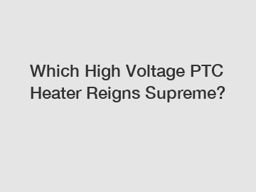 Which High Voltage PTC Heater Reigns Supreme?