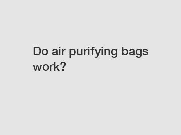 Do air purifying bags work?