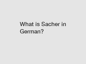What is Sacher in German?