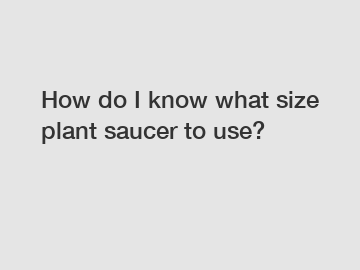 How do I know what size plant saucer to use?