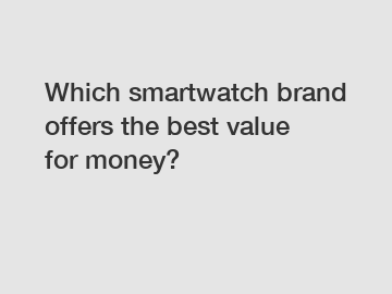 Which smartwatch brand offers the best value for money?