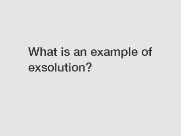 What is an example of exsolution?