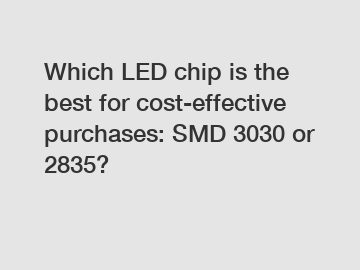 Which LED chip is the best for cost-effective purchases: SMD 3030 or 2835?