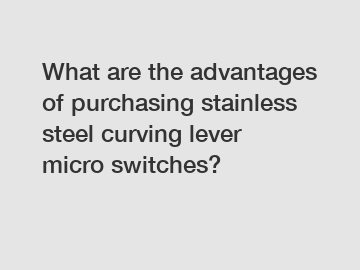 What are the advantages of purchasing stainless steel curving lever micro switches?