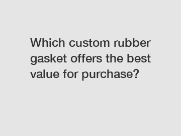 Which custom rubber gasket offers the best value for purchase?