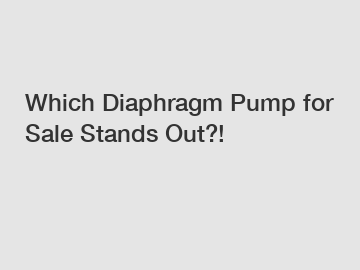 Which Diaphragm Pump for Sale Stands Out?!