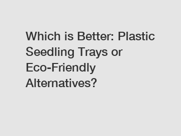 Which is Better: Plastic Seedling Trays or Eco-Friendly Alternatives?
