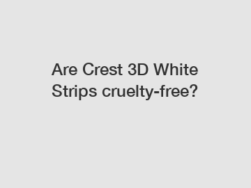 Are Crest 3D White Strips cruelty-free?